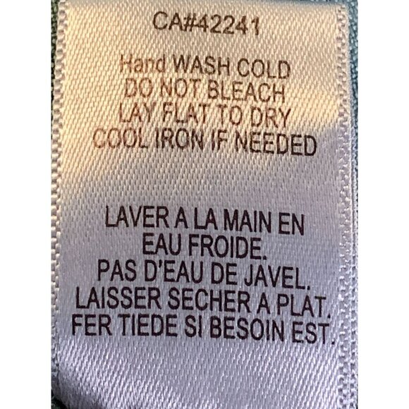 Young Fabulous Broke Wide Green Linen Pants Slits Stretch Waist Size Medium New - Picture 11 of 11